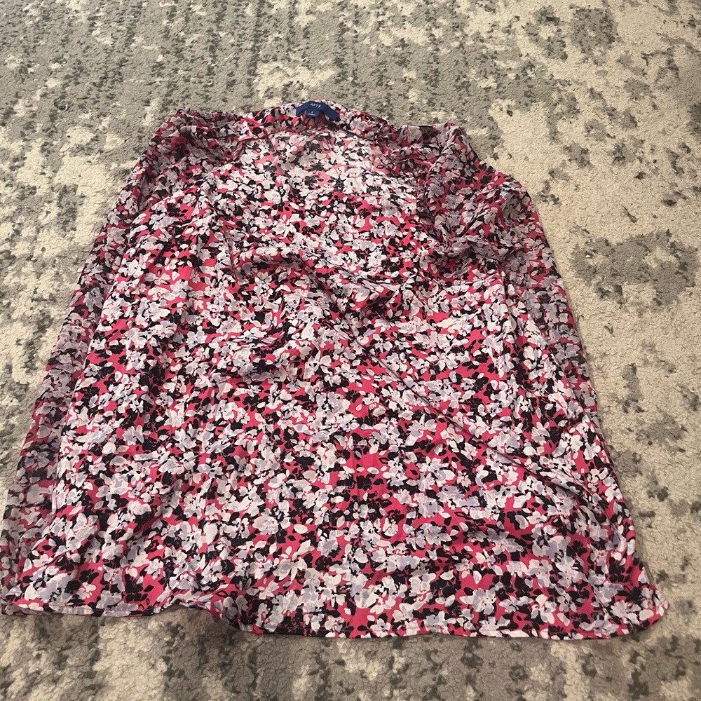 Floral Pink and Black Women's blouse